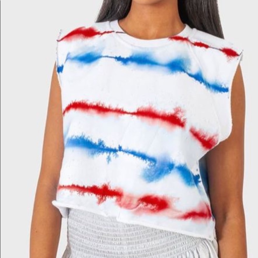 KOCH BLUE TIE-DYE TOP